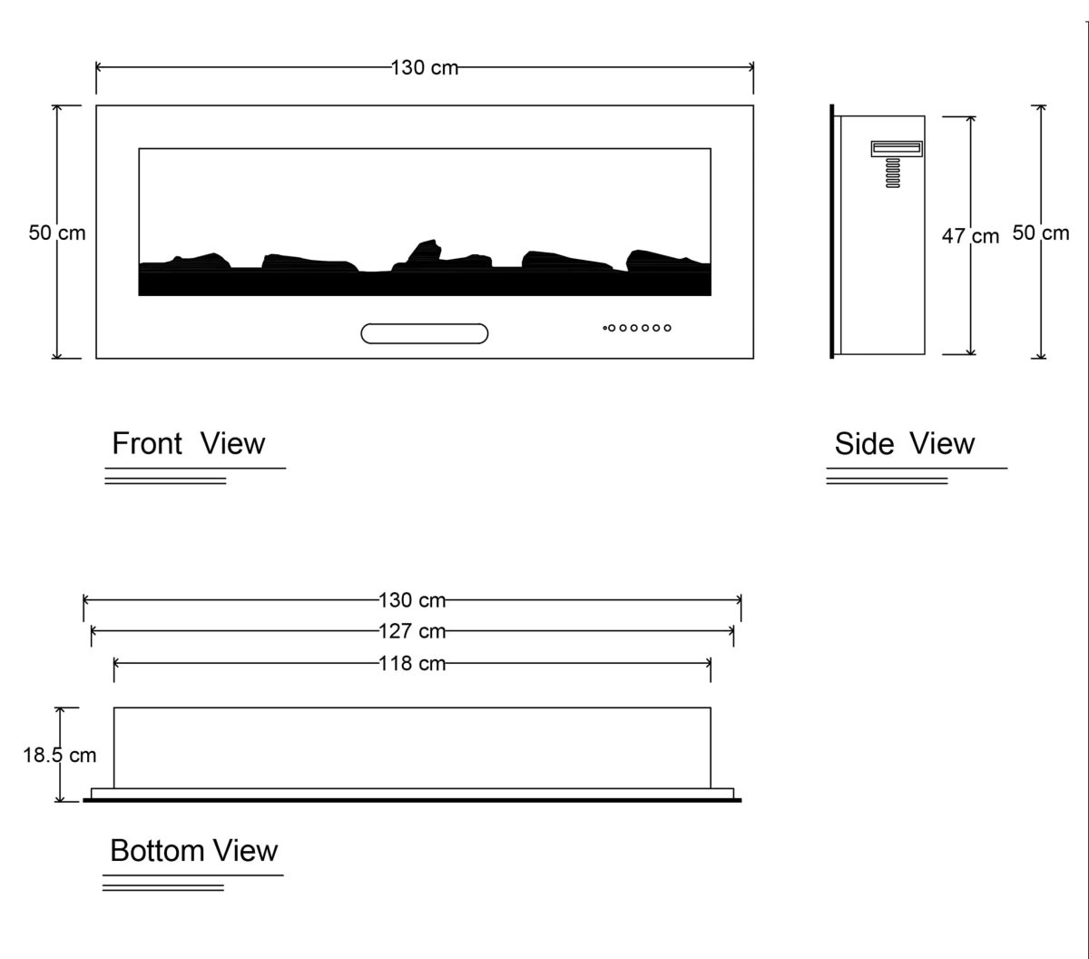 شومینه برقی LCD-130 - Image 7