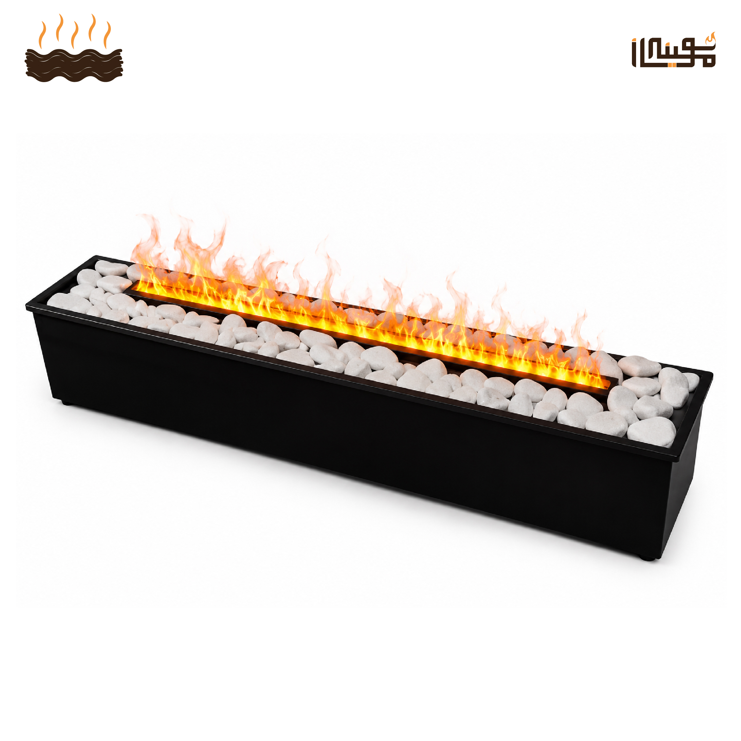 شومینه تبخیری با سنگ